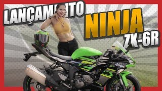 TESTE NOVA NINJA ZX6R 2019 NO BRASIL  KAWASAKI ZX6 636  LANÇAMENTO [upl. by Airbmat]