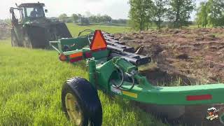 Plowing Up a Field of Sod with a John Deere 9620RX Tractor amp 10 Bottom Plow [upl. by Adaurd]