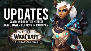 Guardian Druid NERFED And Other Updates This Week In Patch 92  WoW Shadowlands 92 [upl. by Enilorak]