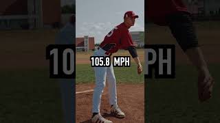 World Record Pitch WorldRecord Baseball Pitch Pitcher Fastest Sports Facts USA [upl. by Ramal]