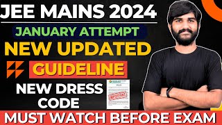 New Exam Day Guidelines🚨 amp New Dress Code JEE Mains 2024Documents to CarryJEE Main Admit Card 2024 [upl. by Navar638]