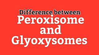 Difference between Peroxisomes and Glyoxysomes  Cell Biology  Cell Organelles  UrduHindi Lecture [upl. by Assina686]