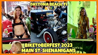 Daytona Biketoberfest 2023  Main St Shenanigans  Bike Week [upl. by Glovsky]