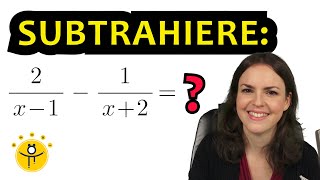 BRUCHTERME addieren und subtrahieren – Brüche mit VARIABLEN erweitern [upl. by Noxas]