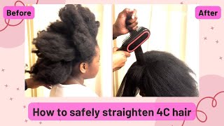 TYMO Brush Straightener on 4C Natural Hair [upl. by Can]