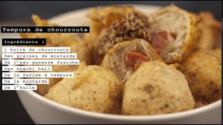 Tempura de choucroute  Recette apéro [upl. by Ahker]