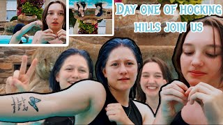 Day One of Hocking Hills with kaprisun5059 vlog hockinghills fun love time nice [upl. by Elkraps]