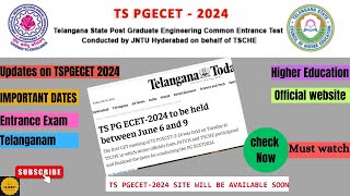 TS PGECET 2024  Exams dates are out  check now tspgcet tspgecet2024 jntu [upl. by Arihay506]