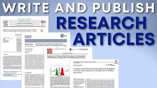 How to Write and Publish Research Articles in Journals Start writing your papers faster [upl. by Ennaeilsel]