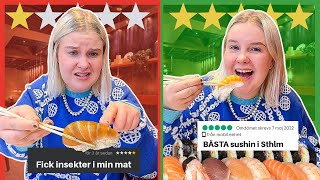 Testar Stockholms BÄSTA och SÄMSTA sushirestaurang [upl. by Nilla]