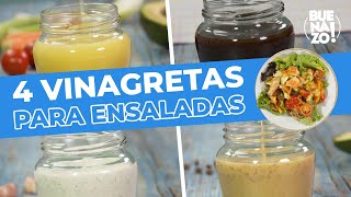 4 vinagretas para ensaladas  BUENAZO [upl. by Muscolo]