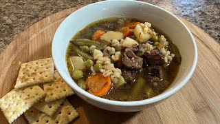 Homemade Beef and Barley Soup Delicious [upl. by Lliw]