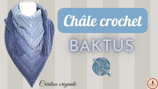 CHALE au CROCHET BAKTUS [upl. by Aikar]