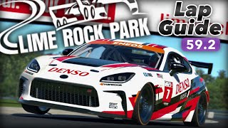 GUIDE  Toyota GR86 Cup 592 LAP  Lime Rock Park FIXED iRacing VR [upl. by Nivle419]