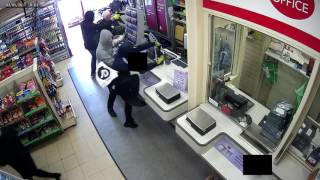 Failed Armed Robbery Ecton Brook Post Office CCTV Footage 2 [upl. by Dawaj726]