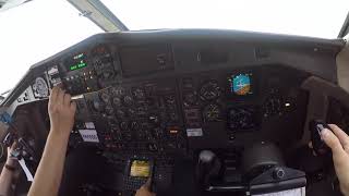 BIRMINGHAM TAKEOFF ATR 42 Freighter FULL COCKPIT PROCEDURES FOOTAGE [upl. by Karlan]