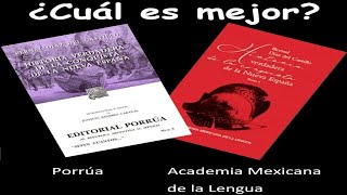 Porrúa vs Academia Mexicana de la Lengua ¿Qué edición es mejor [upl. by Ezechiel]