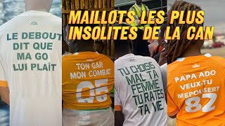 Top flocages maillots les plus insolites de la CAN COTE DIVOIRE 2023 [upl. by Ahso]