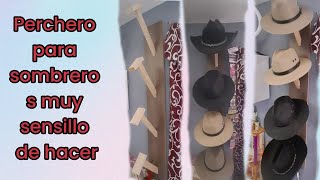 como hacer perchero para sombreros [upl. by Bobbe848]