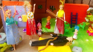 Barbie village cartoons barbie doll cartoons barbie ka toys cartoons barbie village routine dolls [upl. by Nnaasil]