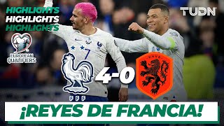 HIGHLIGHTS  Francia 40 Países Bajos  UEFA Qualifiers 2023  TUDN [upl. by Ahtaela]