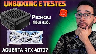 AO VIVO Unboxing e Testes FONTE Pichau Nidus 650L  SUSTENTA RTX 4070 [upl. by Nuawd]