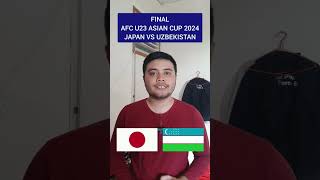 Final AFC U23 Asian Cup 2024 Japan VS Uzbekistan afcu23 afcu23asiancup football sports shorts [upl. by Darcia]