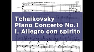 악보차이코프스키 피아노협주곡 1번 1악장 Score Tchaikovsky Piano Concerto No1 Op23  1Allegro con spirito [upl. by Adirahs399]