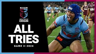 State of Origin 2024  Every Try from Origin II 2024  NRL [upl. by Adnilrev]