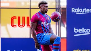 ADAMA TRAORÉS FIRST TOUCHES AS A BARÇA PLAYER IN HIS OFFICIAL PRESENTATION ⚽💙❤️ [upl. by Koralie]