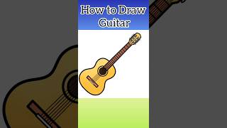 How to DRAW a GUITAR easy guitar shorts [upl. by Gillette720]