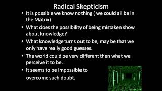 Introduction to Philosophy Epistemology Skepticism [upl. by Fayth]