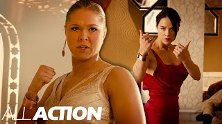 Michelle Rodriguez vs Ronda Rousey  Furious 7 2015  All Action [upl. by Ardeen]