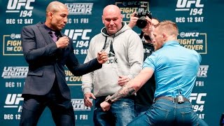 Official Weighin Jose Aldo 145 vs Conor McGregor 145 [upl. by Arimlede]