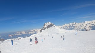 Flaine  GoPro POV skiing blue run called Serpentine followed by blue run Turquoise  filmed 7322 [upl. by Ainad421]