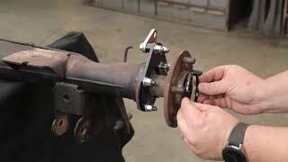 How to Convert Rear Drum Brakes to Disc Brakes Install amp Adjustment [upl. by Llehsyar]