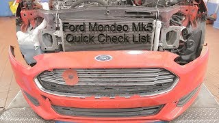 Ford Mondeo Mk5 Quick Check List [upl. by Ettigirb]