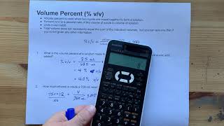 Calculate vv Percent by Volume of a solution [upl. by Kenweigh409]