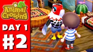 Animal Crossing New Leaf  Part 2  Meeting the Townsfolk Nintendo 3DS Gameplay Walkthrough Day 1 [upl. by Dowski538]