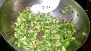 Pavakkai poriyal recipe in tamilpavakkai fry tamilபாவக்காய் பொறியல் [upl. by Aliek847]