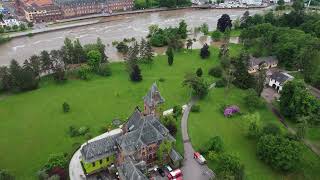 Hochwasser Saarland  Mettlach 18052024  Saareck Park [upl. by Anawad]