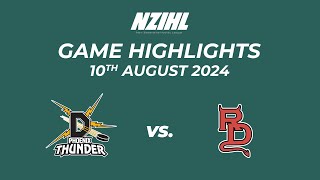 Game Highlights Phoenix Thunder vs Canterbury Red Devils  NZIHL 10th August 2024 [upl. by Simonne771]