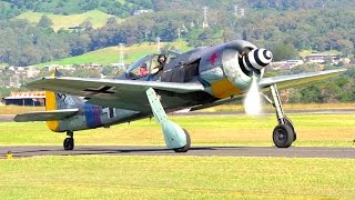 FockeWulf Fw 190 flying at Wings Over Illawarra  Sydney Airshow 2017 [upl. by Augustina]