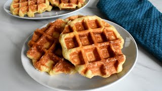 Best Belgian Liege Waffles Recipe [upl. by Crispa507]