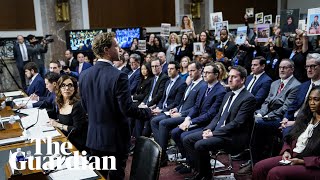 Mark Zuckerberg apologises directly to families of online harm victims in Senate hearing [upl. by Rika]