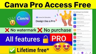 Canva pro free lifetime 2024  Canva Pro Join free link [upl. by Vedette]