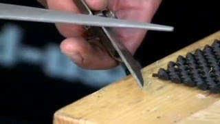 How to sharpen scissors by James Barry Sharpening Solutions using Titman Edge diamond [upl. by Atikim]