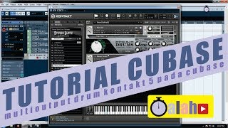 TUTORIAL CUBASE 1  cara multioutput drum kontakt 5 pada cubase [upl. by Longmire]