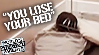 Teen Sleeps on The Floor for Swearing  Worlds Strictest Parents [upl. by Nevaj930]