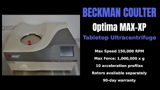 Beckman Optima MAXXP Tabletop Ultracentrifuge Item  1266B CENTRI [upl. by Enomor276]